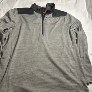 Vineyard Vines Mens 2XL Performance Pullover‎ Gray Long Sleeve 1/4 Zip Shirt